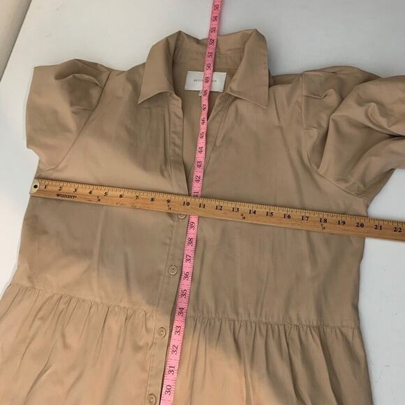 Brochu Walker Dress Womens L Large The Havana Puff Sleeve Button Front Maxi - Picture 9 of 14